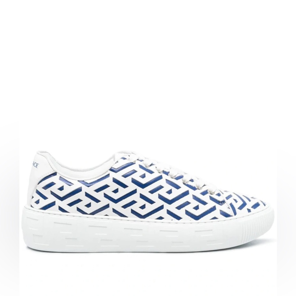 NEW Versace Monogram-Print Sneakers, Men’s Size 44 New in Box, comes w/Dust Bag
